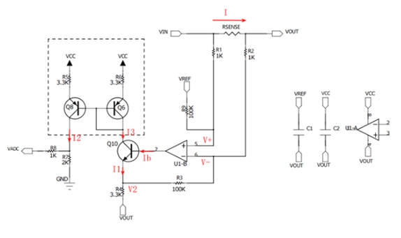 Figure 2 Op amp + NPN mode